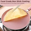 RETROSOHOO Nonstick Frying Pan Set, Pink Crepe Pan with Non
