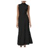 Milumia Women's Polka Dots Maxi Tank Dress Vintage Mock Neck
