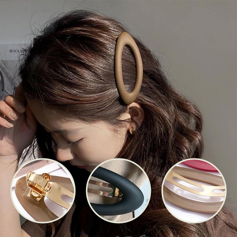 Große Haarspangen für Damen, einfach, matt, Vintage-Stil, einfarbig, modisches Haar-Accessoire