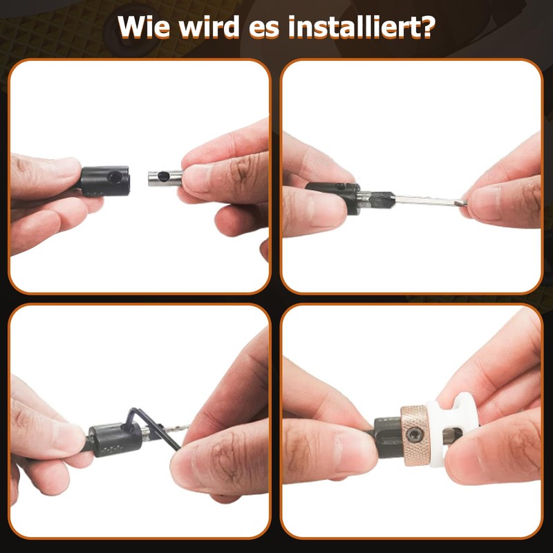 Countersink Drill Wood Countersink Drill Set with Depth Stop, Practical