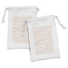 Lunarable Abstract Fabric Pouch Set of 2, Minimalist Geometrical Digital