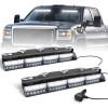 Emergency Dash Strobe Lights 2x16.8 Inch Amber White 48 LED