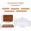 VivaBelle Glass Butter Dish with Wood Lid, Clear Domed Cheese