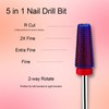 Nail Drill Bits, CORFULRA 5 in 1 Nail Drill Bit