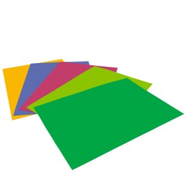 Poli-Kraft Iron-On Bundle Spring - 5 x Poli-flex® Turbo®, Turbo-Fast Transfer Film for Textiles, Spring (Medium Yellow, Peri, Fuchsia, Apple Green, Frog Green), 5 x A4 (21 cm x 29.7 cm)