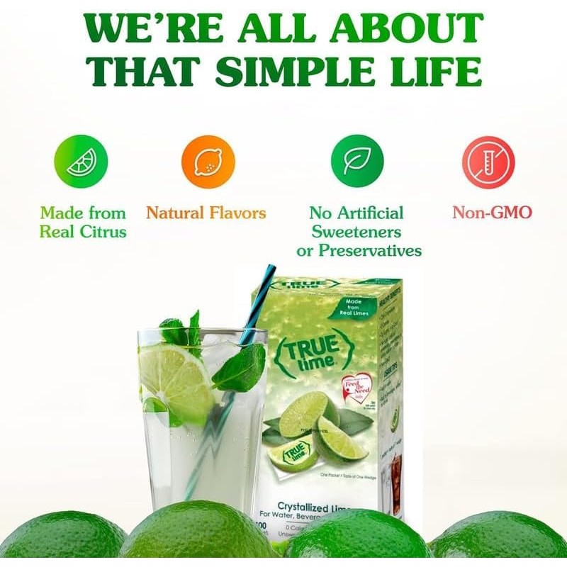 TRUE LEMON & LIME Water Enhancer (96 Packets Each Flavour)