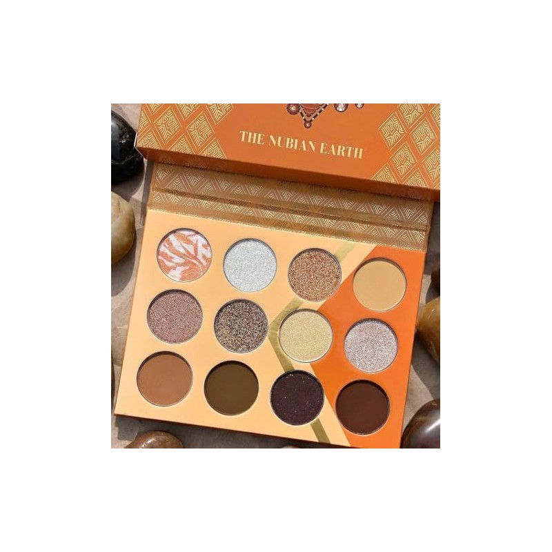 Juvia's Place Orange, Browns, Tans, White Pressed Eyeshadow Palette -