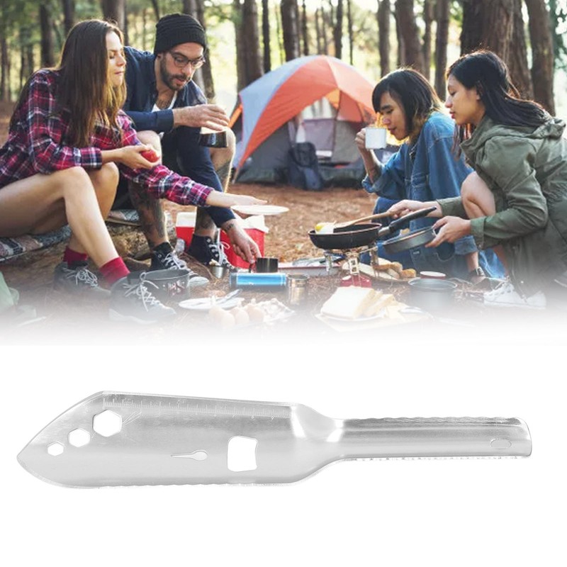 Multipurpose Camping Shovel Aluminum Alloy Small Survival Multitool Shovel for