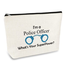 Police Gifts Makeup Bag Police Officer Gifts for Women Police Academy Graduation Gift Cosmetic Bag Police Student Gift Christmas Birthday Thanksgiving Gift for Police Officer Deputy Sheriff Gift