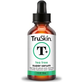 TruSkin TruSkin Tea Tree Oil Acne Treatment for Face C Acne Serum C Improve the Appearance of Pores, Even Skin Tone for Smooth, Glowing Skin with Salicylic Acid, Vitamin C, Niacinamide & Retinol, 1 fl oz
