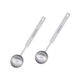 Yucenora 2 PCS Teaspoons Measuring Spoon, Stainless Steel Long Handle 2 Teaspoon (10 mL | 10 cc | 1/3 oz | 2/3 Tablespoon) for Cooking & Baking