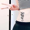 Pack of 12 Temporary Tattoos Snake, Fake Tattoo Stickers, Death