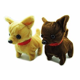 Mytoys&Gift 1pc pf Walking, Moving, Barking, Tail Wagging Plush Baby Mini Chiwawa Puppy Chihuahua Dog Random Color
