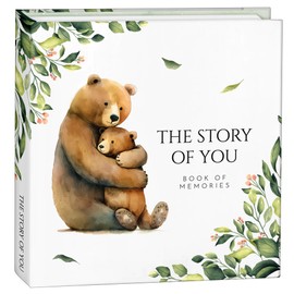 Keepsake Memory Book for Baby Boy Girl, FIRST 5 YEAR BABY BOOK, MILESTONE BOOK that captures every significant event from BIRTH to AGE 5. Gender Neutral Journal Scrapbook Photo Album