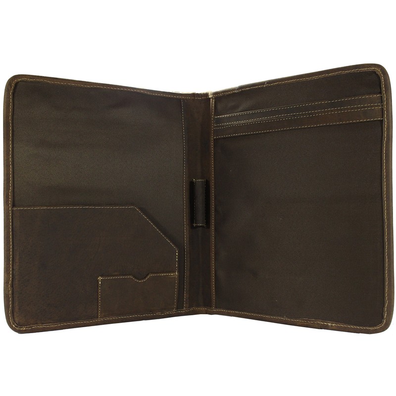 'Document Wallet Folder 4 Real Buffalo Leather Tablet Bag &