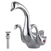 YCCUZA Bathroom Sink Faucet Chrome Dual Handles Lever Swan Duck