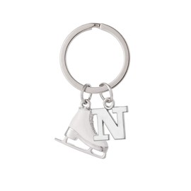 cooltime Fashion Accessories Ice Skates Keyring for Women Girls, White, Medium