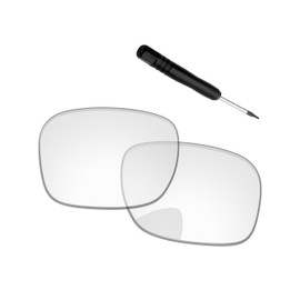 PapaViva Replacement Lenses & Screwdriver for Oakley TwoFace OO9189 - Crystal clear - not polarised