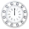 Acme Boffa Round Wall Clock with Circular Floating Crystal in