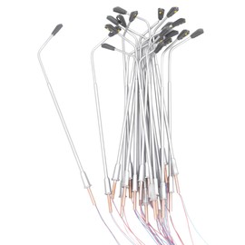 20pcs 3V Street Lamp Model Metal Lamppost Making Railway Train Sand Table Architecture Scene Layout Material (1:100 HO N OO) 102mm