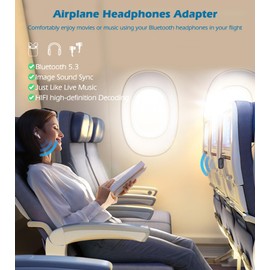 KAIY Bluetooth Transmitter Receiver, Bluetooth Car Adapter for Handsfree Call Music, Bluetooth Adapter for Airplane Headphones, Bluetooth Transmitter for TV/PC, Bluetooth Receiver for Home Stereo