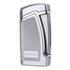 CIGARISM Double Torch Jet Flame Cigar Lighter W/Punch (Silver)