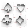 Poker Cookie Cutter, 4 Pieces Poker Stainless Steel Cookie Cutters,