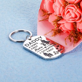 Dad Gifts for Fathers Day Christmas Birthday, Gifts for Dad from Daughter Son, I Love You Dad Keychain, New Dad First Fathers Day Present, Cool Gifts for Dad New Dad Step Dad, Dad Stocking Stuffers