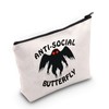 PYOUL Antisocial Butterfly Makeup Bag West Virginia Travel Cosmetic Bag Cryptids Lover Gift Monster Lover Gift (Antisocial Butterfly B)