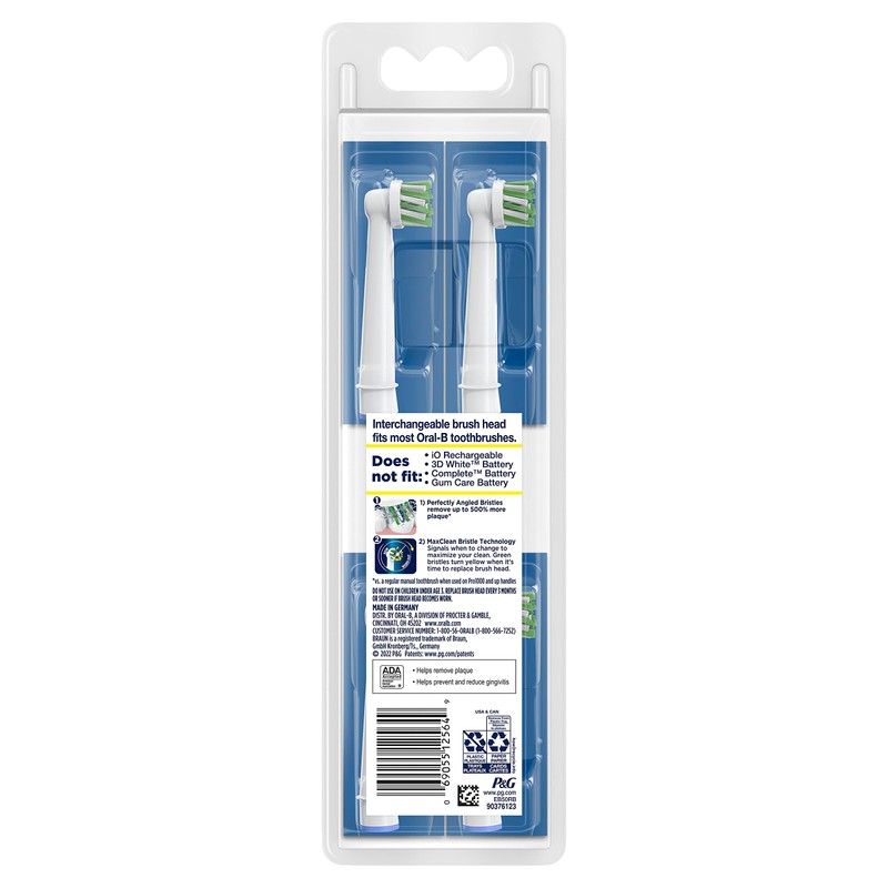 Oral-B CrossAction Electric Toothbrush Replacement Brush Heads Refill, 4ct