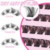 SLSXNL Lash Clusters Wispy 9-14MM D Curl Eyelash Clusters Natural