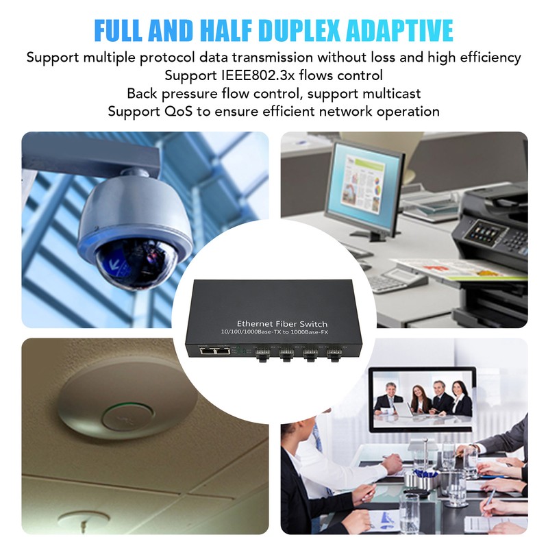 SFP Ethernet Fiber Switch Up To 120km 4 Optical Port
