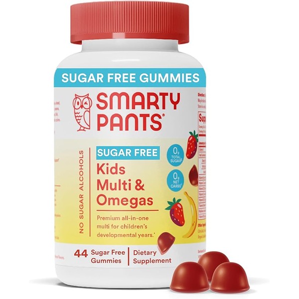 SmartyPants Kids Multivitamin Gummies, Sugar Free: Omega 3 (ALA), Vitamin