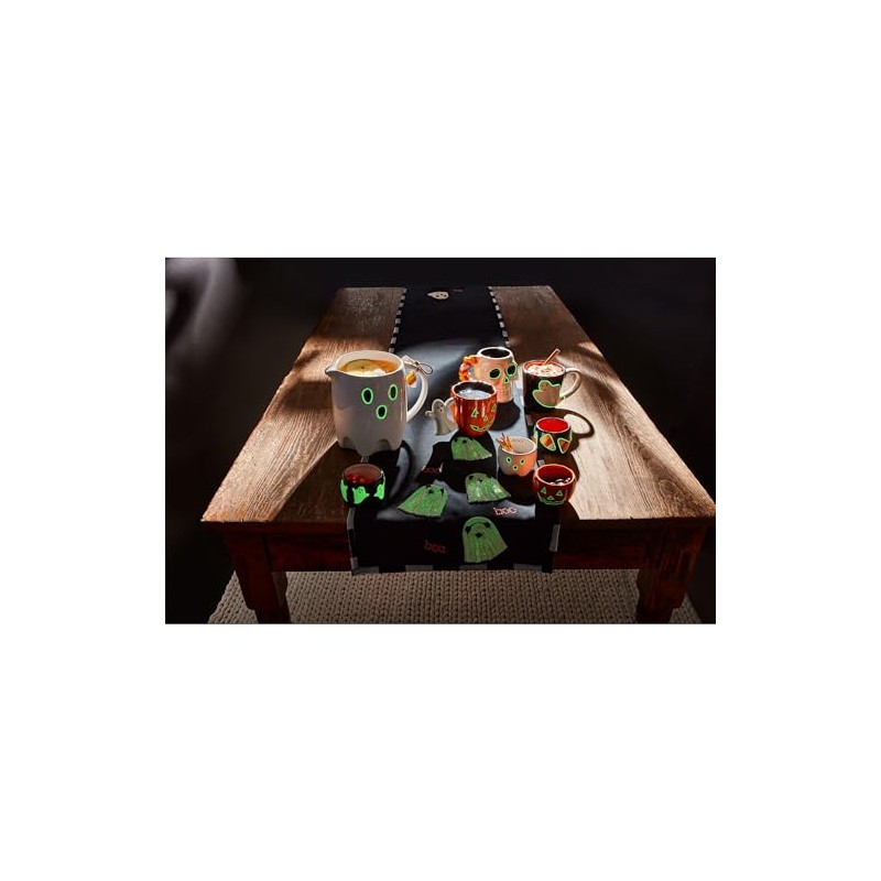 Mud Pie Glow In The Dark Mug, Skeleton, 16oz