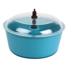 Raytech 23-005 Polyethylene Bowl with Lid, 0.05 Cubic feet Capacity, 8" Diameter, for TV-5 Standard Vibratory Tumbler