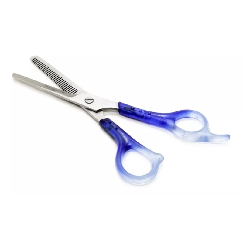 Lobo Tijera Entresacar Lobo Profesional Azul Traslucido 6.5pLG