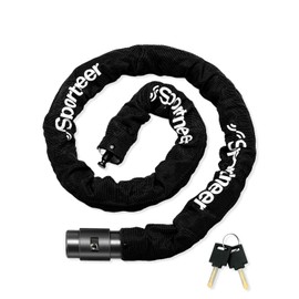 Sportneer Bike Lock: 8mm Thick High Security Anti Theft Bike Chain Lock with 2 Keys- 3.2/4ft Long Heavy Duty Anti-Cut Bicycle Lock for Bike, Motorcycle, Bicycle, Door, Gate, Fence, Grill
