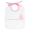 Filet Rectangular Soft Fabric Bib with White Lozenges Motif with