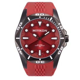 Miykon Dive Watches for Men | Casual Sports Analog Watch Men with Genuine Comfortable Silicone Band | Ion Polished, Luminous Hands, Scratch Resistant Glass, Japanese Quartz, 100ft Water Resistant