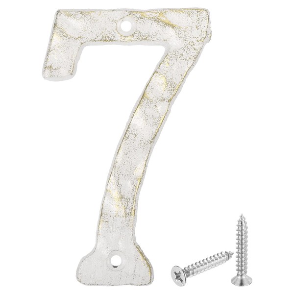 QUARKZMAN House Number Front Door Address Letter, 5.5 Inch Cast