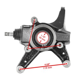 Caltric Front Right Steering Wheel Knuckle fits Honda TRX420FA Rancher 420 4x4 AT 09-14