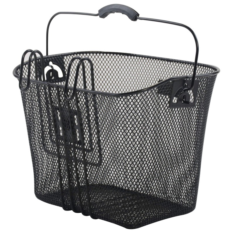 M-Wave Quick Mount Wire Basket, Black, 18.5 Liters