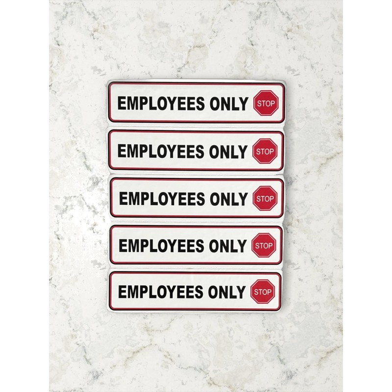 Employees Only - Stop Label Set - Pack of 5