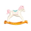 Town Square Miniatures Dolls House Small Rocking Horse Ornament Pink