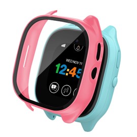 Kuaguozhe Tempered Glass Screen Protector Only Compatible for Gizmo Watch 3 for Kids,Pink