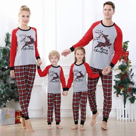 Joyond Kids Family Matching Christmas Holiday Sets, Snug Fit 100% Cotton, Adult,Men, Women, Big Kid, Toddler,Pajama Set, Christmas Jumping Reindeer, M