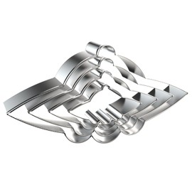 UFO Cookie Cutter Set - 5 inch, 4 inch, 3 inch, 2 inch - 4 Piece Universe Outer Space Spaceship Cookie Cutters Shapes Molds - Stainless Steel