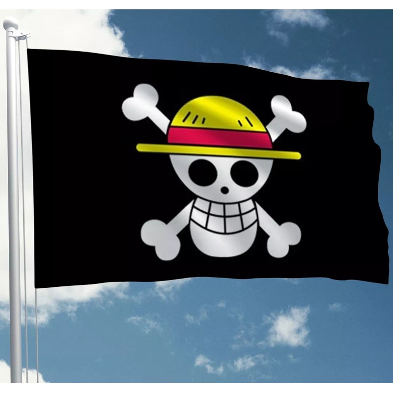 Bandera One Piece 1.5m X 90cm Luffy Piratas Roger Jolly