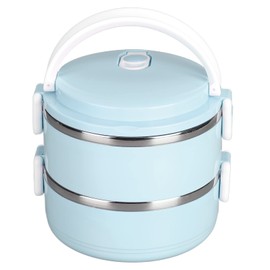 Lunch Box, Thermal Lunch Container for Hot Food, Thermos Flask for Hot Food, Portable Bento Lunch Box Made of 304 Stainless Steel for Children, Students, Adults (1400 ml Blue)