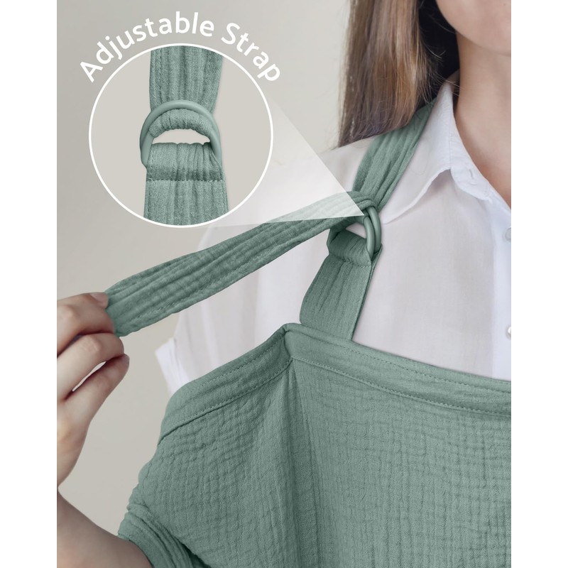 Roman Green Nursing Cover and Leaf Crib Sheet Bundle